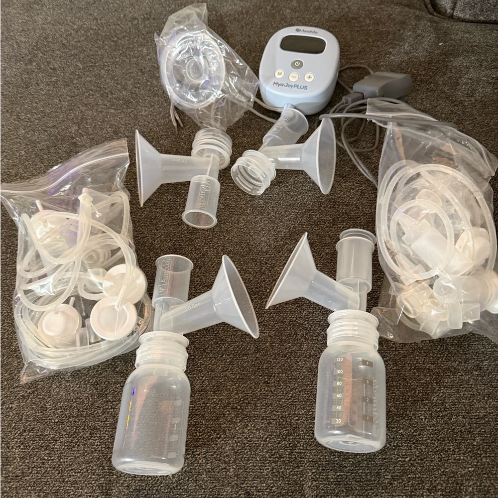 Ameda Mya Joy PLUS Double Electric Breast Pump White Adjustable Settings Timer
